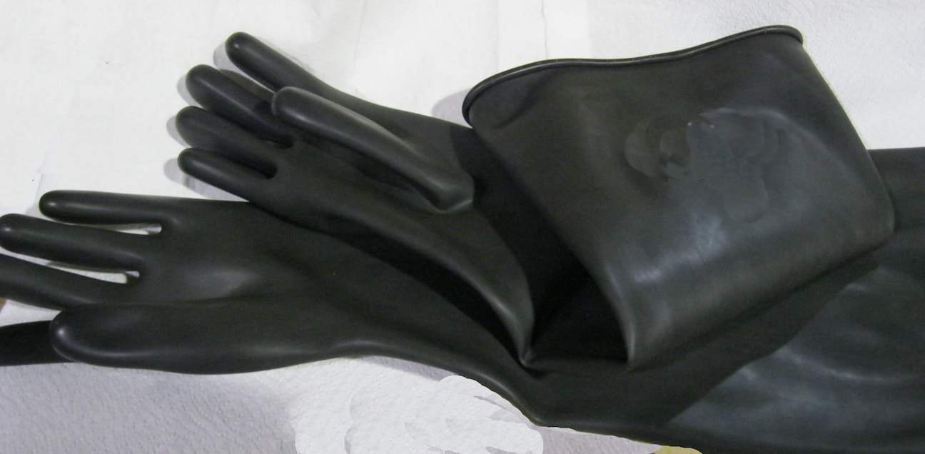 1 Pair of 24x12'' Work Gloves For Heavy Duty Sandblasting Sand Blast Cabinet 