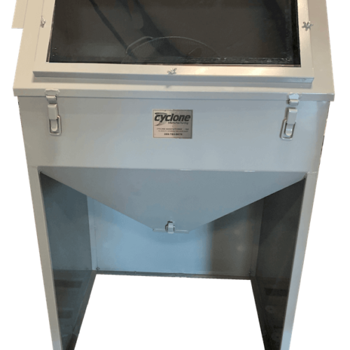 T14 tumble blast cabinet -Front-Clean